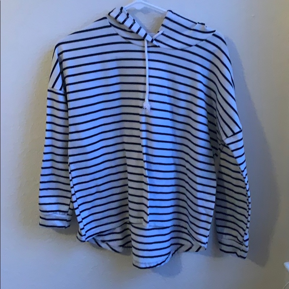 Blue and white stripped sweater